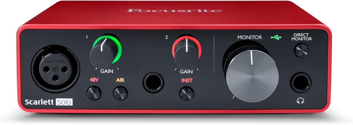 Home Studio Barato Interface Focursite Scarlett Solo