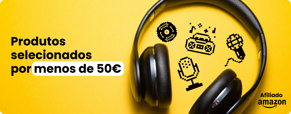 Produtos selecionados por menos de 50 Euros. Loja Muzicado